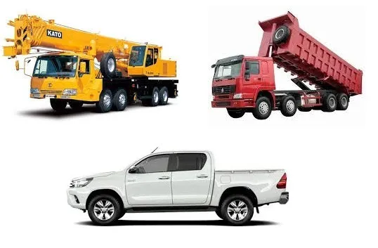 CARS, LIGHT-DUTY VEHICLES, TRUCKS, LORRIES, SPECIAL-PURPOSE MACHINERY